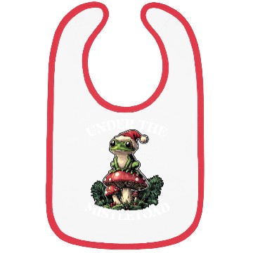 Discover Under the Mistletoad Frog on Mushroom Cottagecore Bibs