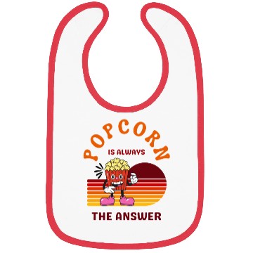 Discover Popcorn Is Always the Answer – Funny Snack Lover Bibs