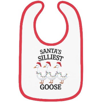 Discover Santa's Silliest Goose Christmas Bibs