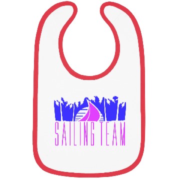 Discover Sailing Team Ship Sun Palm Trees Sunset Sunrise Bibs