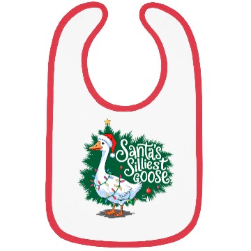 Discover Santa s silliest goose Funny Christmas Family Bibs