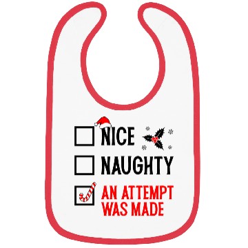 Discover Nice Naughty Checklist - Funny Christmas Bibs