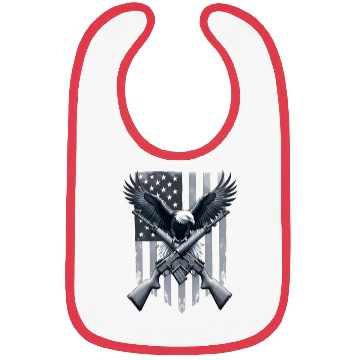 Discover US Flag with Eagle Bibs