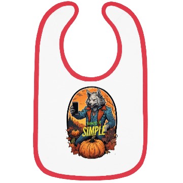 Discover Werewolf Selfie: Pumpkin Patch Edition Unique T-Sh Bibs