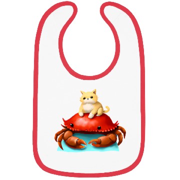 Discover Cat and crab friends Bibs