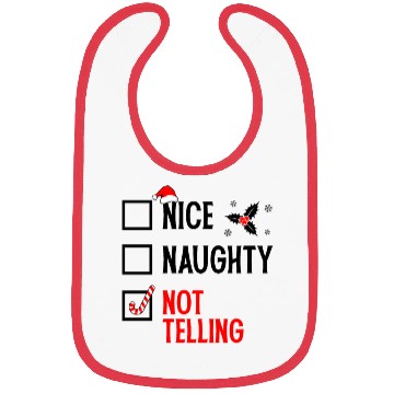 Discover Nice, Naughty, Not Telling Bibs