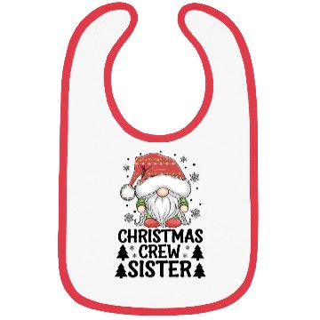 Discover Christmas Crew Sister Gnome Bibs