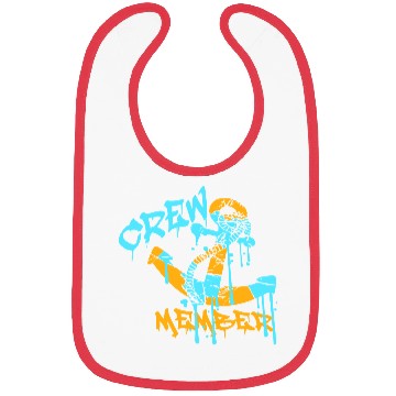 Discover Sailing Crew Member Anchor Graffiti Spray Drops Bibs