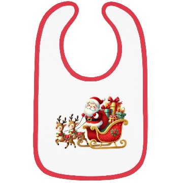 Discover Santa Christmas, Merry Christmas Bibs
