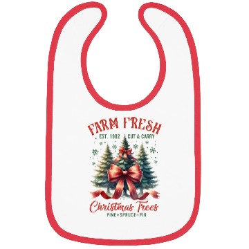 Discover Farm Fresh Merry Christmas Bibs