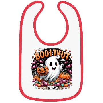 Discover Boo-tiful Night Candy Ghost Bibs