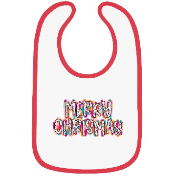 Discover merry christmas brushstroke Bibs