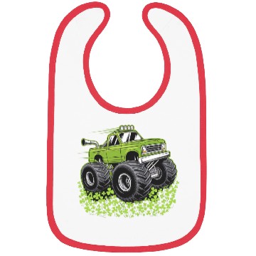 Discover Boys St Patricks Day Toddler Lucky Monster Truck Bibs