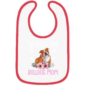 Discover American Bulldog Mom Bulldog Lover Dog Mom Bibs