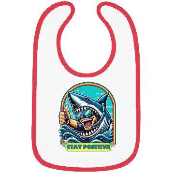 Discover Stay Positive Shark Bibs