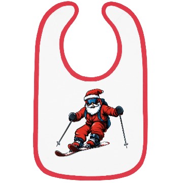 Discover Skier Christmas Bibs