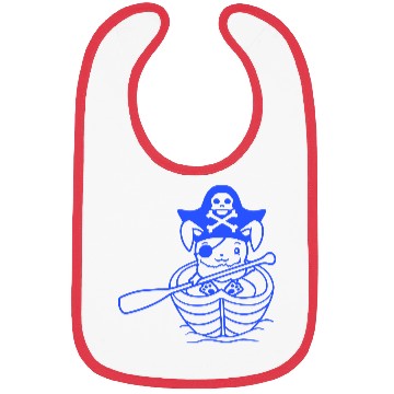 Discover Rabbit Pirate Paddle Bunny Buccaneer Rowboat Comic Bibs