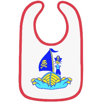 Discover Pirate Ship Child Captain Bad Buccaneer Boy Waves Bibs