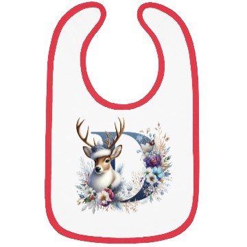Discover funny christmas deer Bibs