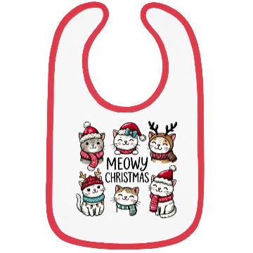 Discover Meowy Christmas Bibs