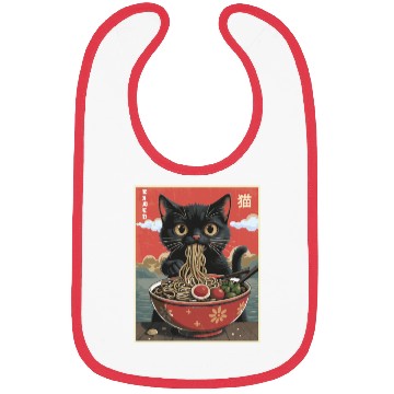 Discover Cat Ramen Japanese Bibs
