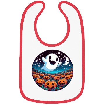 Discover Friendly Ghost in the Pumpkin Patch Bibs