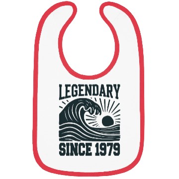 Discover Legendary Since 1979 Birthday Vibes Bibs