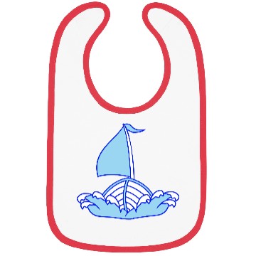 Discover Fast Sailboat Waves Sailing Drawing Cartoon Comic Bibs