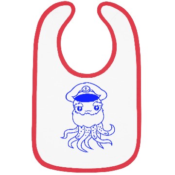 Discover Old Octopus Octopus Cephalopod Funny Captain Squid Bibs