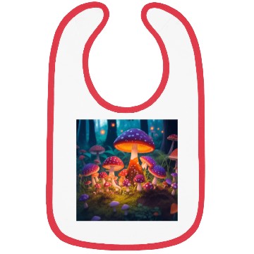 Discover mushrooms in grass Bibs