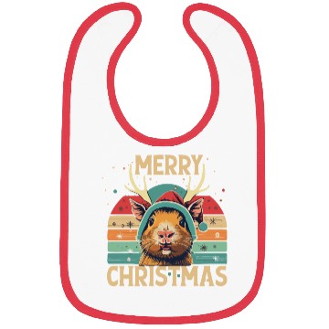 Discover Funny Guinea Pig Christmas Reindeer Bibs