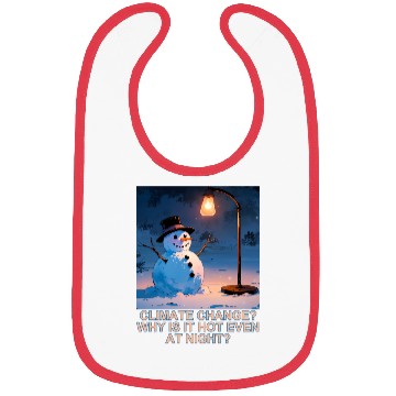 Discover Frosty Snowman Under Street Lights Christmas Bibs