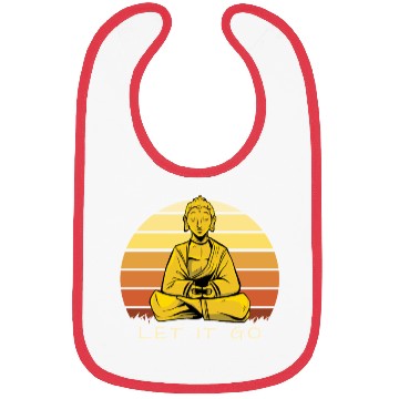 Discover Let It Go Buddha Meditation Sunset Art Bibs