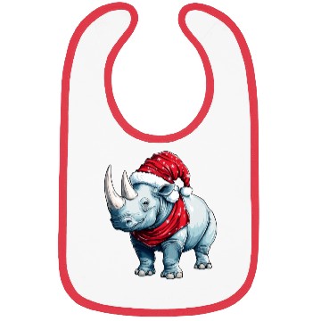 Discover Rhinos Christmas Bibs