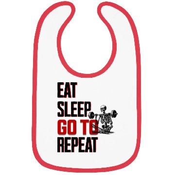 Discover eat sleep go to repeat Bibs