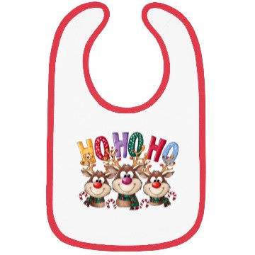 Discover Ho Ho Ho Deer, Merry Christmas Bibs