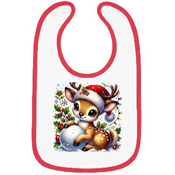 Discover Deer Christmas, Merry Christmas Bibs