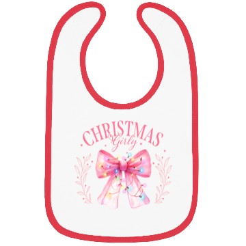 Discover Pink Christmas Girly Bibs