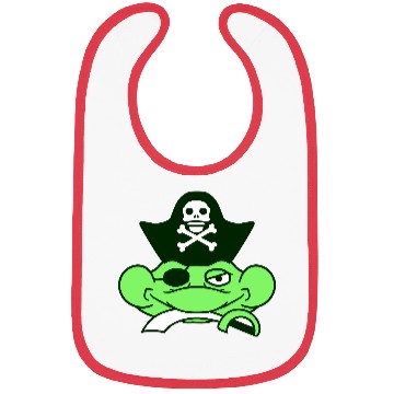Discover Frog Captain Hat Toad Funny Cool Comic Cartoon Fun Bibs
