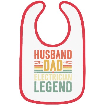 Discover Funny Husband Dad Electrician Legend Bibs