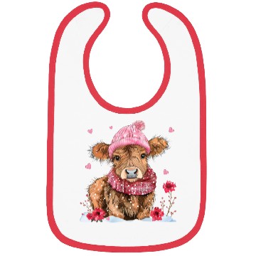 Discover Cute Highland Cow Valentines Day Bibs