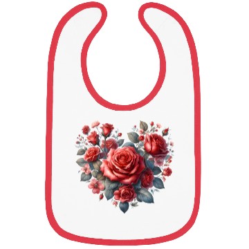 Discover Heart Roses, Valentines Day Bibs