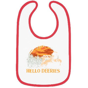 Discover Hello DEERies Deer Hunting Elk Hunter Friends Funn Bibs