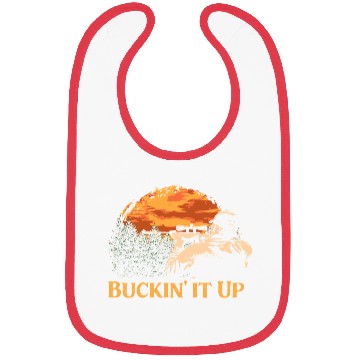 Discover Buckin it Up Deer Hunting Elk Hunter Forest Funny Bibs