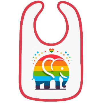 Discover Rainbow Elephant Bibs