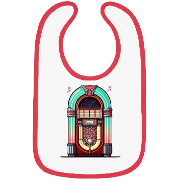 Discover Retro Neon Jukebox Design Bibs