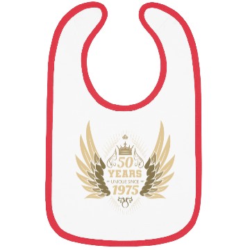 Discover 50th Birthday Unique Angel Crown Wings Bibs