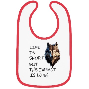Discover Fierce Wolf Art: Life's Short, Impact is Eterna Bibs