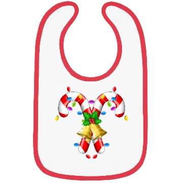 Discover Christmas Candy Cane Christmas Sweets Merry Xmas Bibs