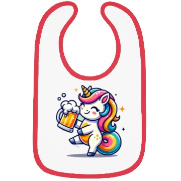 Discover Cute Unicorn Drinking Beer Bibs